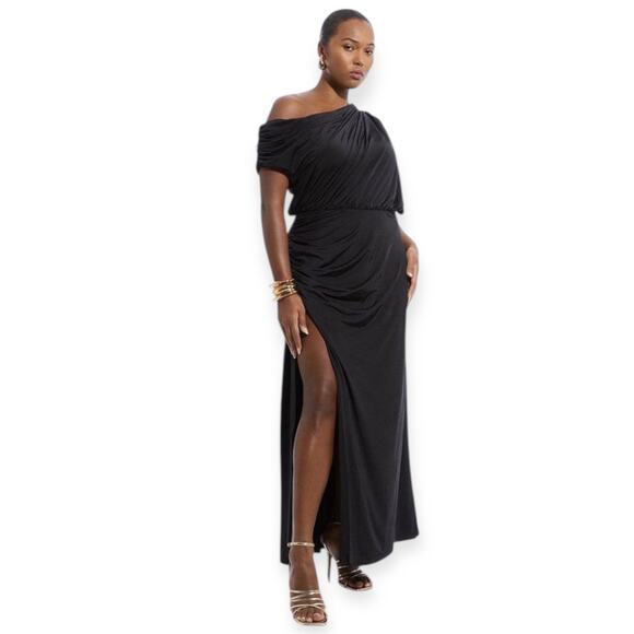 Karen Millen Dresses & Skirts - KAREN MILLEN Plus Size Slinky Drapey Jersey One Shoulder Maxi Dress Size XXL